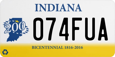 IN license plate 074FUA