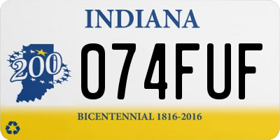 IN license plate 074FUF