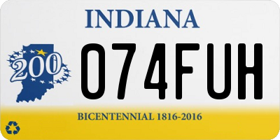 IN license plate 074FUH