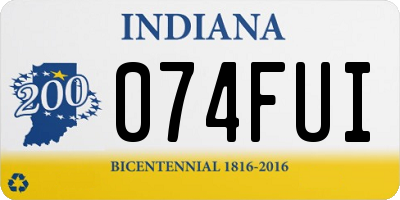 IN license plate 074FUI