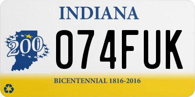 IN license plate 074FUK