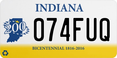 IN license plate 074FUQ