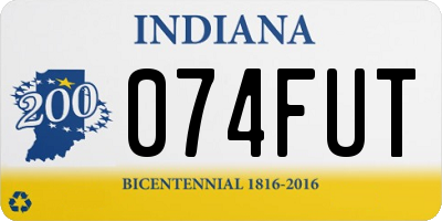 IN license plate 074FUT