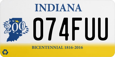 IN license plate 074FUU