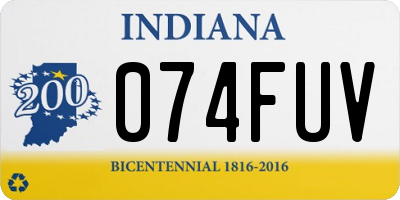 IN license plate 074FUV