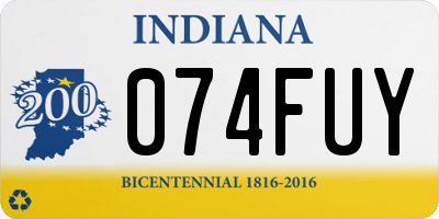 IN license plate 074FUY