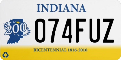 IN license plate 074FUZ