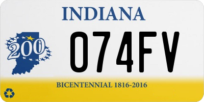 IN license plate 074FV