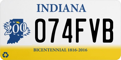 IN license plate 074FVB