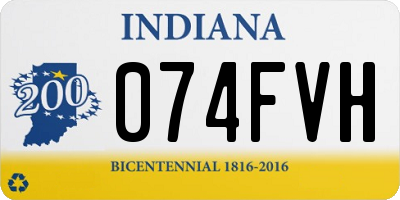IN license plate 074FVH