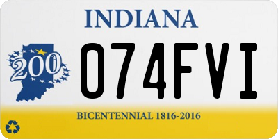 IN license plate 074FVI