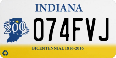 IN license plate 074FVJ