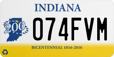 IN license plate 074FVM