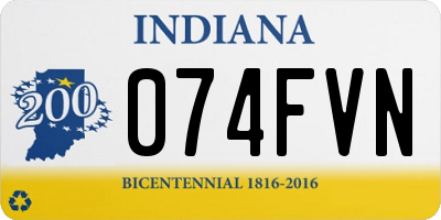 IN license plate 074FVN