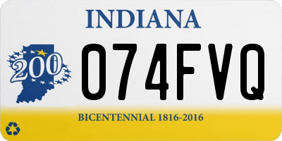 IN license plate 074FVQ