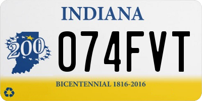 IN license plate 074FVT