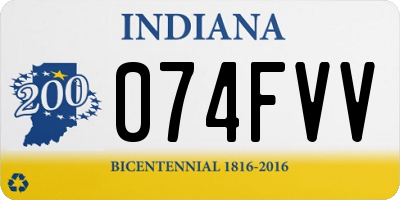 IN license plate 074FVV