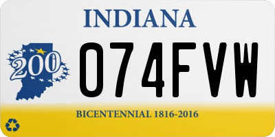 IN license plate 074FVW