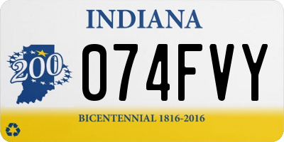 IN license plate 074FVY