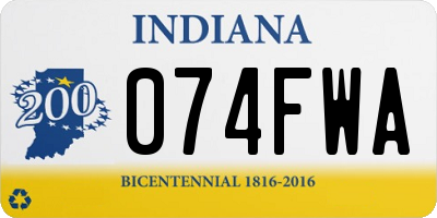 IN license plate 074FWA