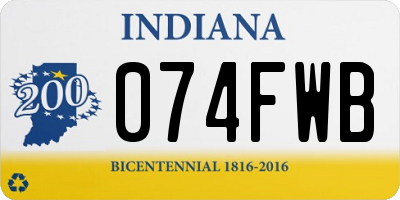 IN license plate 074FWB