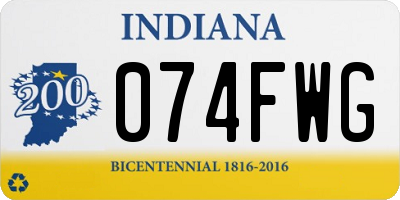 IN license plate 074FWG
