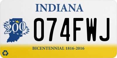 IN license plate 074FWJ