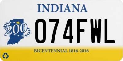 IN license plate 074FWL