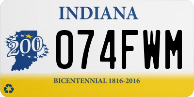 IN license plate 074FWM