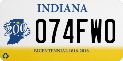 IN license plate 074FWO