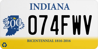 IN license plate 074FWV