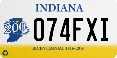 IN license plate 074FXI