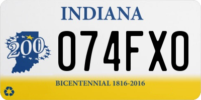 IN license plate 074FXO