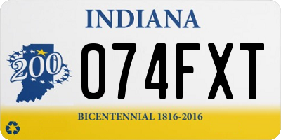 IN license plate 074FXT