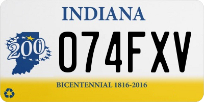 IN license plate 074FXV