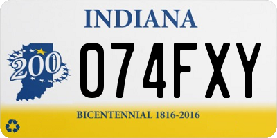 IN license plate 074FXY