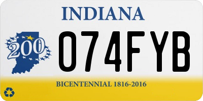 IN license plate 074FYB