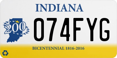 IN license plate 074FYG