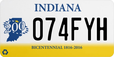 IN license plate 074FYH