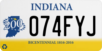 IN license plate 074FYJ