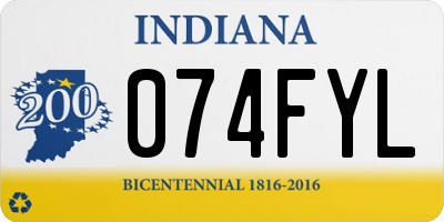 IN license plate 074FYL