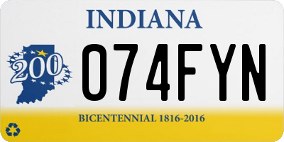 IN license plate 074FYN