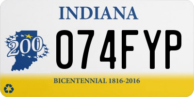 IN license plate 074FYP