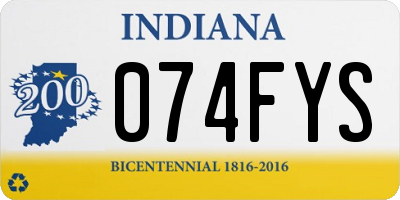 IN license plate 074FYS