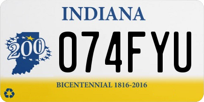 IN license plate 074FYU