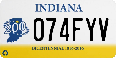 IN license plate 074FYV