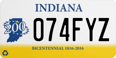 IN license plate 074FYZ