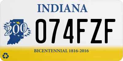 IN license plate 074FZF