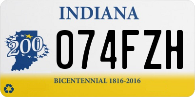 IN license plate 074FZH