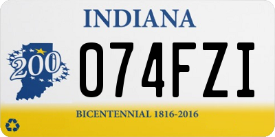 IN license plate 074FZI